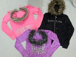 Y2K Vintage Pink & Bebe fur Hoodies