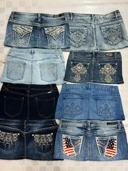 Jupes mini embellies pour femmes R742 recyclées