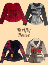 Y2K Dark Feminine Grunge Tops(TH/928)