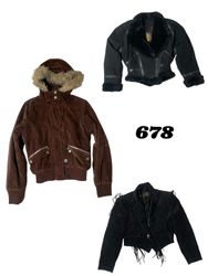 Mélangez des vestes crop en shearling vintage, cui..