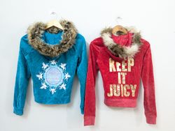 Juicy Couture Velour Fur Hooded Zip Hoodie | Women..