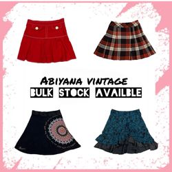 Y2K Mini Skirts Bundle - Pleated Plaid, Desigual G..
