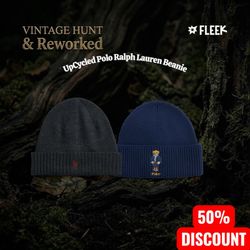 Upcycled Polo Ralph Lauren Beanie