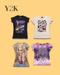 Y2K Vintage Graphic Baby Tee Bundle (Yv-881)