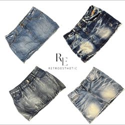 Y2K NYC IT GIRL DENIM MINI SKIRTS RE-3514