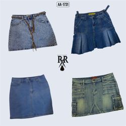 Y2k Britney Era Denim Midi Skirts (AA-1731)