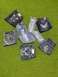 Yv2118 Embroidered Straight Leg Jeans 13P