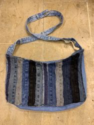 Upcycled Denim Cross Body Tote Bags