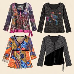 Eclectic Artsy Y2K Tops Bundle
