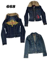 Y2k denim jacket for women (brand) jeans,baby phat..
