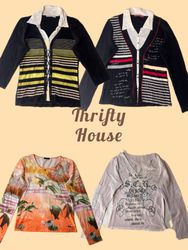 Y2K Women's Printed Long Sleeve Blouse (TH/870)