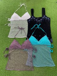 Y2k Fairy Core Beaded Top