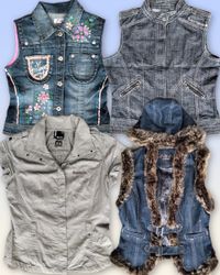 Denim Fashion Vest 16 pieces