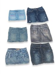 Wholesale Vintage Y2K Denim Mini Skirts Lot –(B-08..