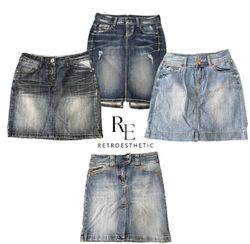 Y2K NYC IT GIRL DENIM MIDI SKIRT RE-3618