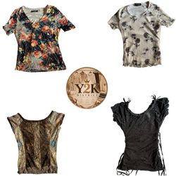 y2k Printed Tops and Blouses