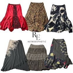 Y2K Maxi Poly Skirts