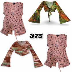Y2K Ditsy Floral Mesh Wrap Top (brand) Almost Famo..