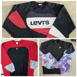 upcycled authentic mixed branded sweatshirt
