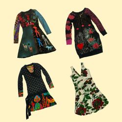 Y2K Graphic Printed Dresses Ft Desigual