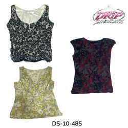 Printed Sleeveless Blouses Lot (DS-10-485)
