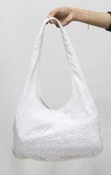 CR2093 Upcycled Lace Shoulder Bag