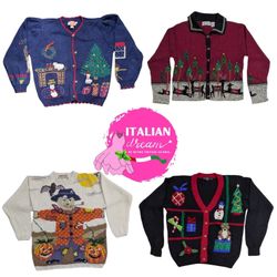 Cardigans with Holiday Christmas and Winter Themed..