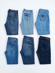 Vintage Lee & Wrangler Branded Denim Jeans(Z-62)