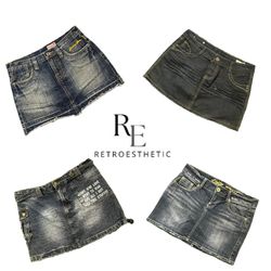 Y2K NYC IT GIRL DENIM MINI SKIRTS RE-3800
