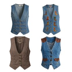 Western Women's Denim Vests