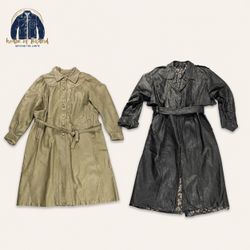 Leather trenchcoats
