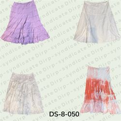 Y2K Printed Maxi Skirt – Vintage-Inspired Polyeste..