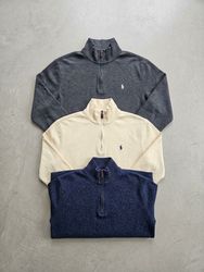 Ralph Lauren 1/4 Zip Cable Knit Heavy Sweaters