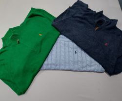 Ralph Lauren Sweaters – 1/4 Zip & Cable Knit – Gra..