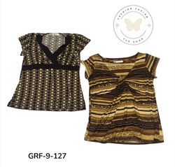 Vintage Poly  short sleeve Blouses | Y2K Women’s 2..