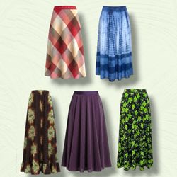 Modest fashion long skirts maxi