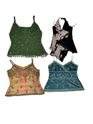 Y2K Beaded Cami Tops | V-T700