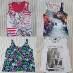 Y2K Printed Tank Tops (MS046)