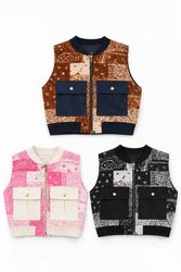 CR2069 Upcycled Bandana Patch Utility Vest