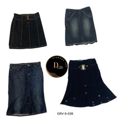 Y2K Denim Poly Mini Skirt – Vintage Women’s (GRV-9..