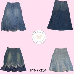 Women’s Premium Denim Skirts Mix – Y2K Vintage Fas..