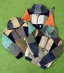 Upcycled Carhartt corduroy Hoodie jacket