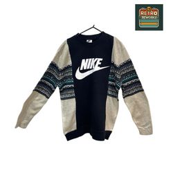 Upcycled Branded Panelled Knit Sweater