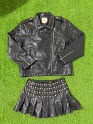 Yv1256 Leather Jackets and Mini