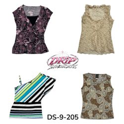 Y2K Vintage Poly Blouse With Retro Charm (DS-9-205..