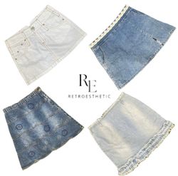 Y2K NYC IT GIRL DENIM MINI SKIRTS RE-3559