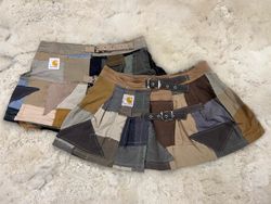 Upcycled Carharrt Patchwork Mini Skirts