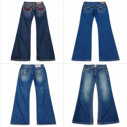 CR13692 Vintage True Religion Men and Women Jeans