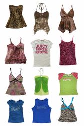 Y2k rare finds camitops and mix blouse