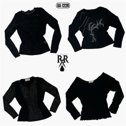 Y2K Black Gothic Full Sleeve Tops (AA-1228)